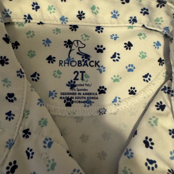 Rhoback Dog Paw Print Polo 2T - Picture 3 of 3